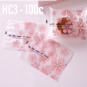 Túi đựng bánh quy/cookie/ trà Hoa Anh Đào HC3 (100c)