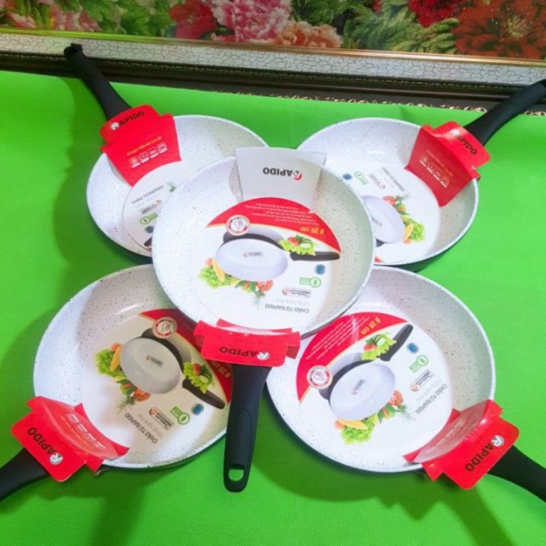 (Nhập PHAMR24) Chảo chống dính rapido 24cm dùng cả bếp từ, phủ men gốm Đức siêu bền