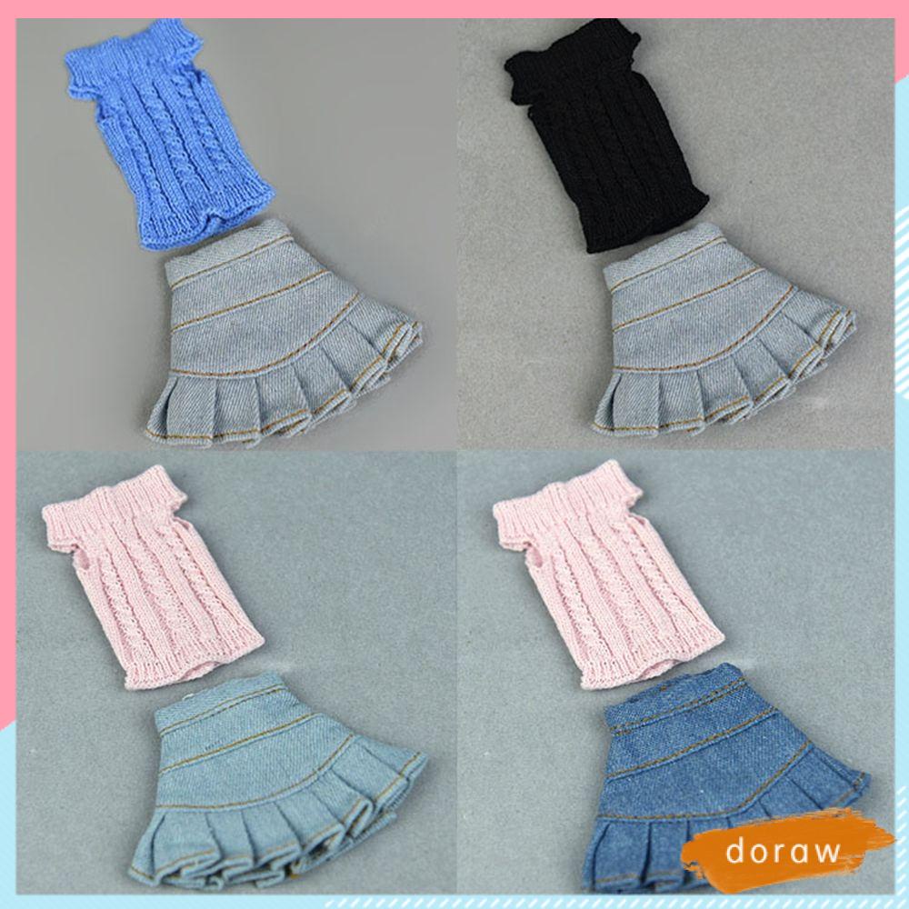 1 Bộ Áo Sweater Dệt Kim Thủ Công Mini Tự Làm Cho Búp Bê