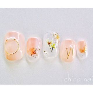 Hoa khô- hoa lụa- hoa 5 cánh làm Nail