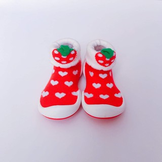 CHÍNH HÃNG GGOMOOSIN GIÀY TẬP ĐI CHO BÉ CƯNG-HEART STRAWBERRY