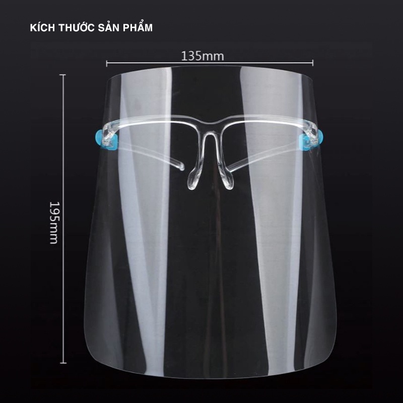 Kính Bảo Hộ Y Tế Trong Xuốt UNIFUN Tấm Chắn Kính Chống giọt Bắn mã TF5 Phòng dịch có thể đeo bên ngoài khẩu trang đẹ