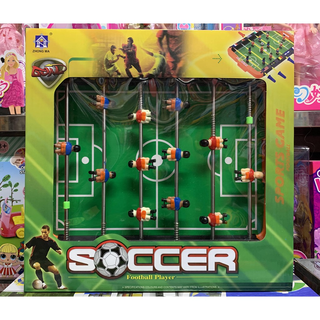 66899 Hộp đồ chơi Bàn bóng đá SOCCER Football Player, có cần điều khiển bằng INOX
