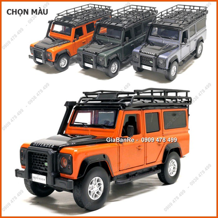 Xe Mô Hình Kim Loại Range Rover Defender Offroad Tỉ Lệ 1:32 - Cam - 9773