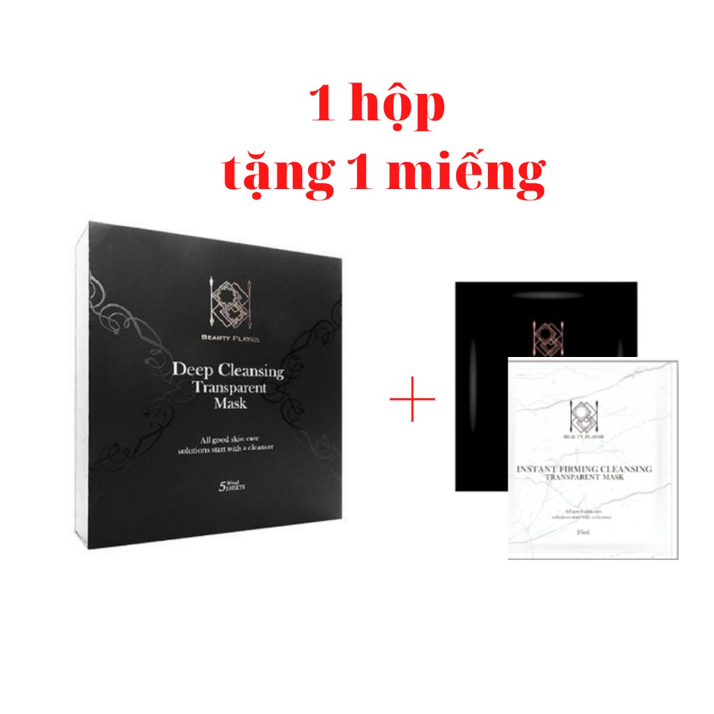 Mặt nạ Đài Loan Beauty Player màu Đen - Hút sạch bụi bẩn, bã nhờn --  Miếng lẻ