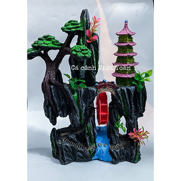 TIỂU CẢNH TRANG TRÍ HỒ CÁ NON BỘ 26X12X41CM