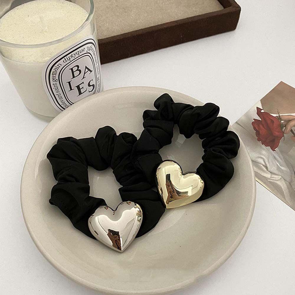 Kẹp Tóc Mỏ Vịt Kim Loại Hình Trái Tim Lấp Lánh Cho Nữ