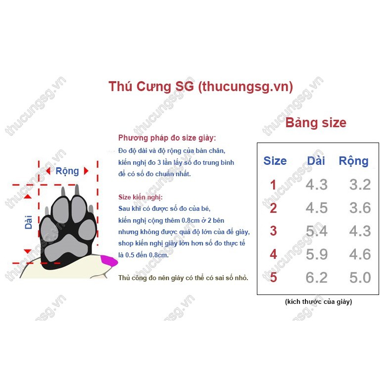 Giày lưới vải cho thú cưng