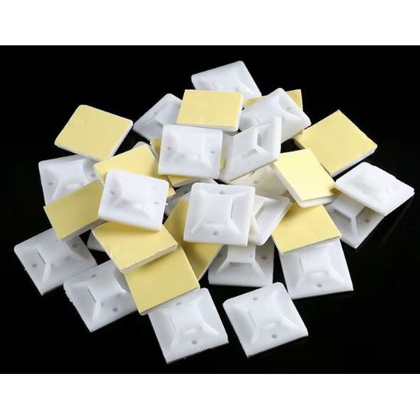Đế dán dây rút 20x20mm, 25x25mm, 30x30mm, 40x40mm - bịch 100 cái
