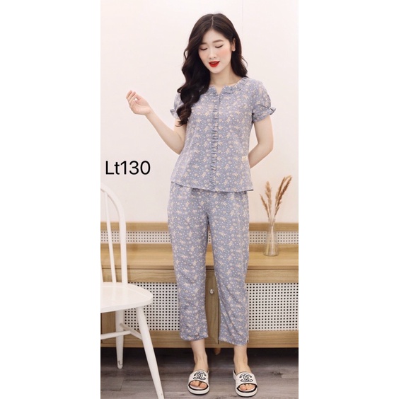 Bộ mặc nhà nữ, đồ bộ, bộ ngủ chất lụa thái mềm mát không nhăn, size từ 39-64kg