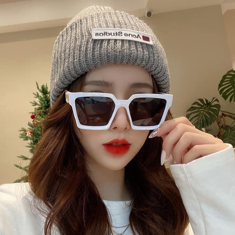 Kính mắt vuông Hàn Quốc Jessica màu trắng Kính dâm nam nữ siêu xinh, Lémi Accessories