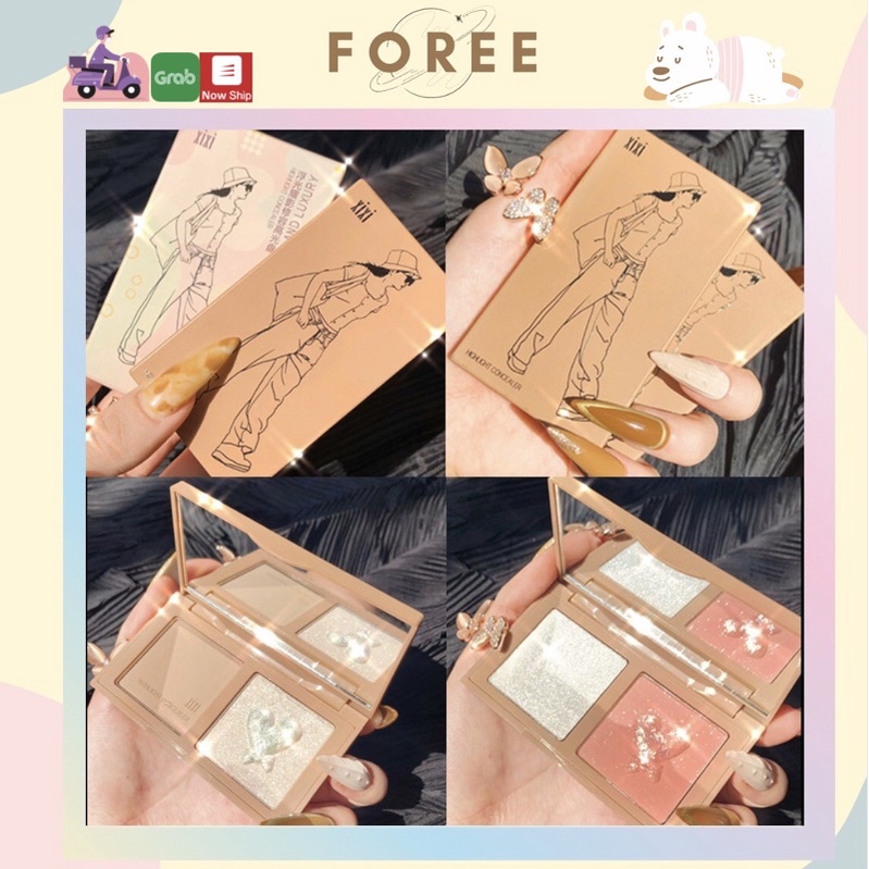 Phấn má x highlight xixi hình cô gái