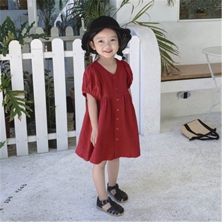 Váy babydoll tay bồng cho bé gái