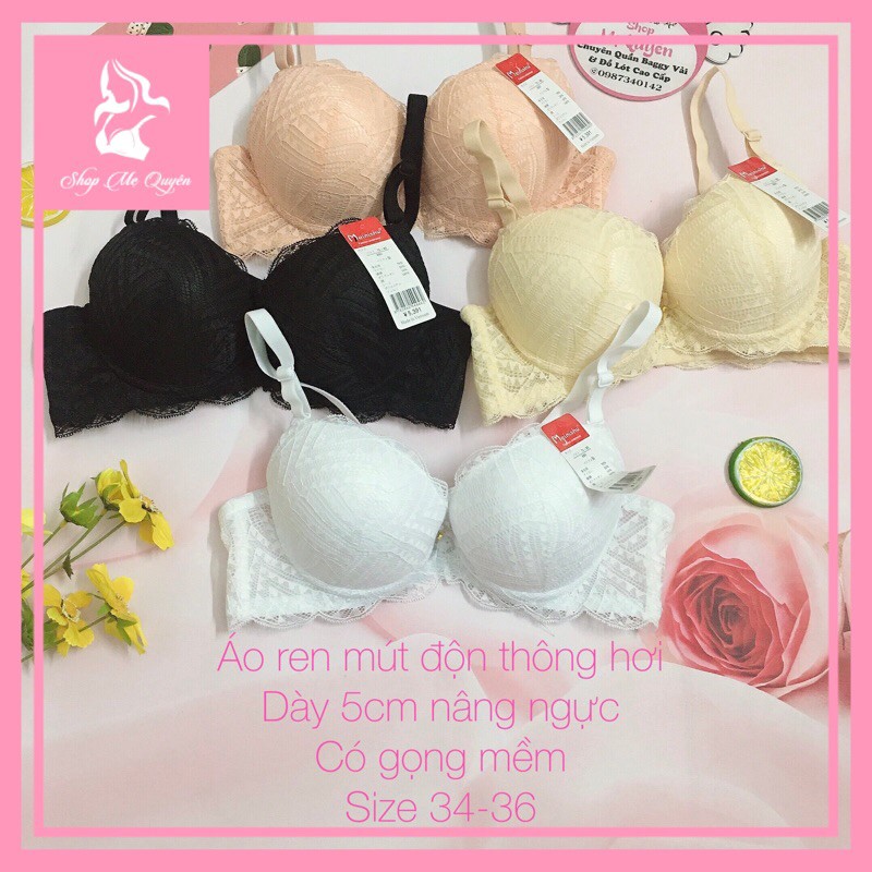 [Siêu độn 5cm] Áo lót mút dày thông hơi ôm ngực