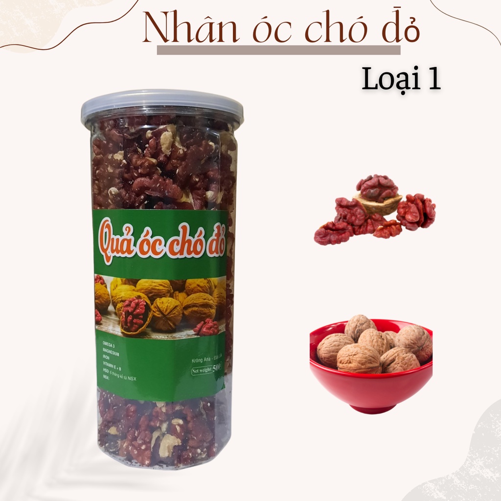 500gram Óc chó đỏ nhập khẩu Mỹ sấy chín