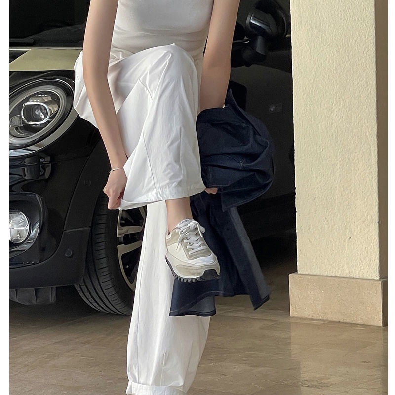 Quần Dài Lưng Cao Ống Rộng Chống Nắng Thời Trang Mùa Hè Phong Cách Nhật Bản Plus Size Cho Nữ