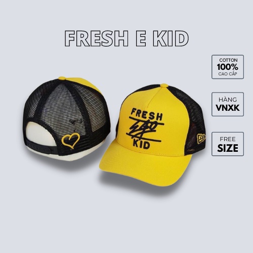 Nón lưỡi trai Fresh Ego Kid chất cotton phối lưới Hàn Quốc cao cấp, nón kết thể thao