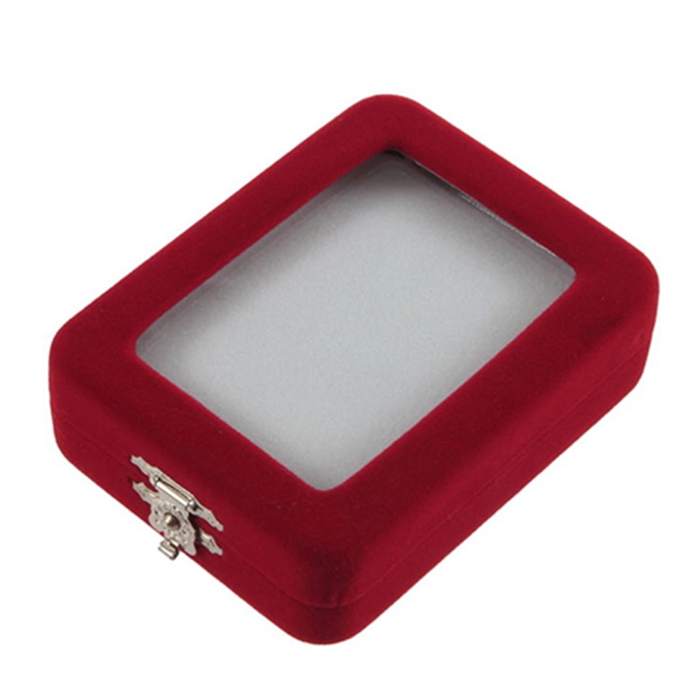 Hộp Đựng Trang Sức Bằng Nhung Đỏ M07
