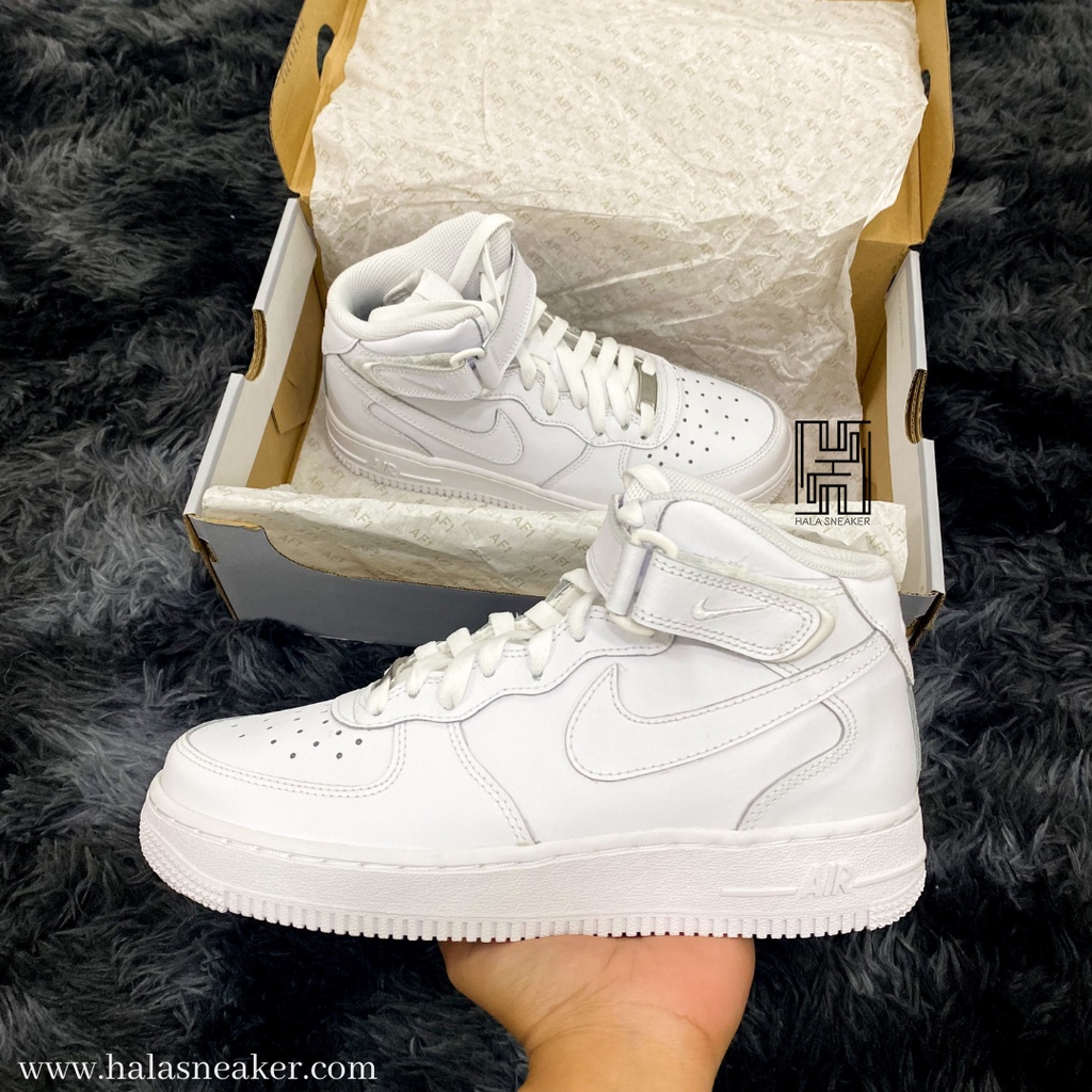 Giày Nike Chính Hãng Air Force 1 Mid Shoes 314195 113 - Giày Thể Thao Nam Nữ Cổ Cao Authentic Sneaker - Halasneaker.com