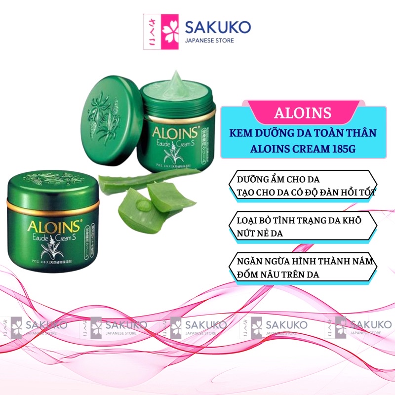 Kem Lô Hội Aloins Eaude Cream Dưỡng Da, Dưỡng Ẩm Toàn Thân Nhật Bản - SAKUKO