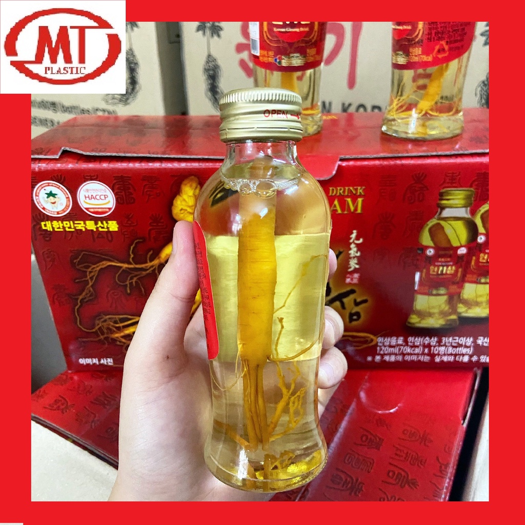 Hộp 10 chai nước uống rễ nhân sâm Hàn Quốc siêu ngon chai 120ml/chai