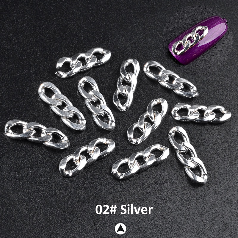 1 Túi Phụ Kiện Đinh Tán Trang Trí Móng Tay 3d DIY Hình Dây Kéo Màu Vàng / Bạc / Đen