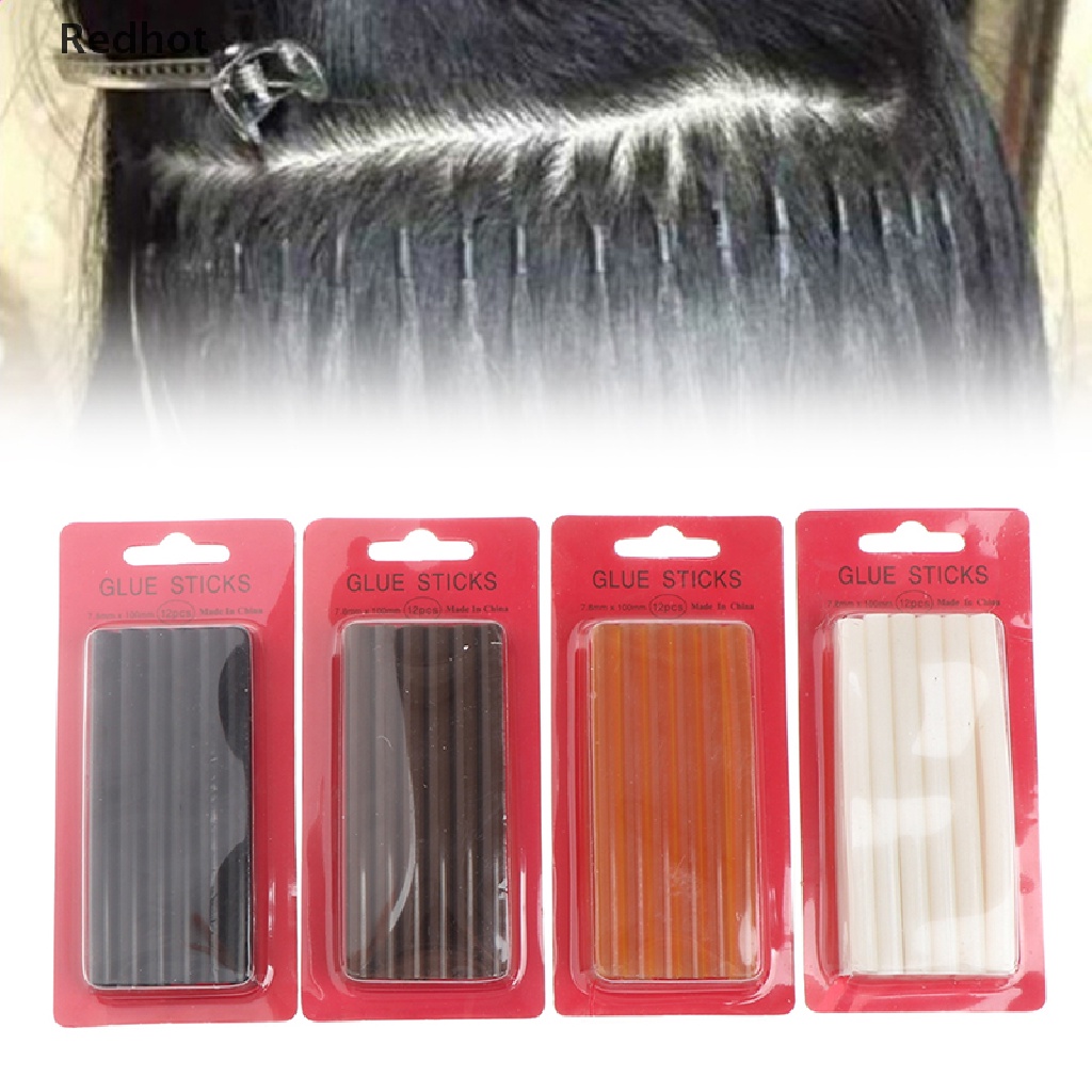 Set 12 thanh keo dán keratin nối tóc không trơn tiện lợi