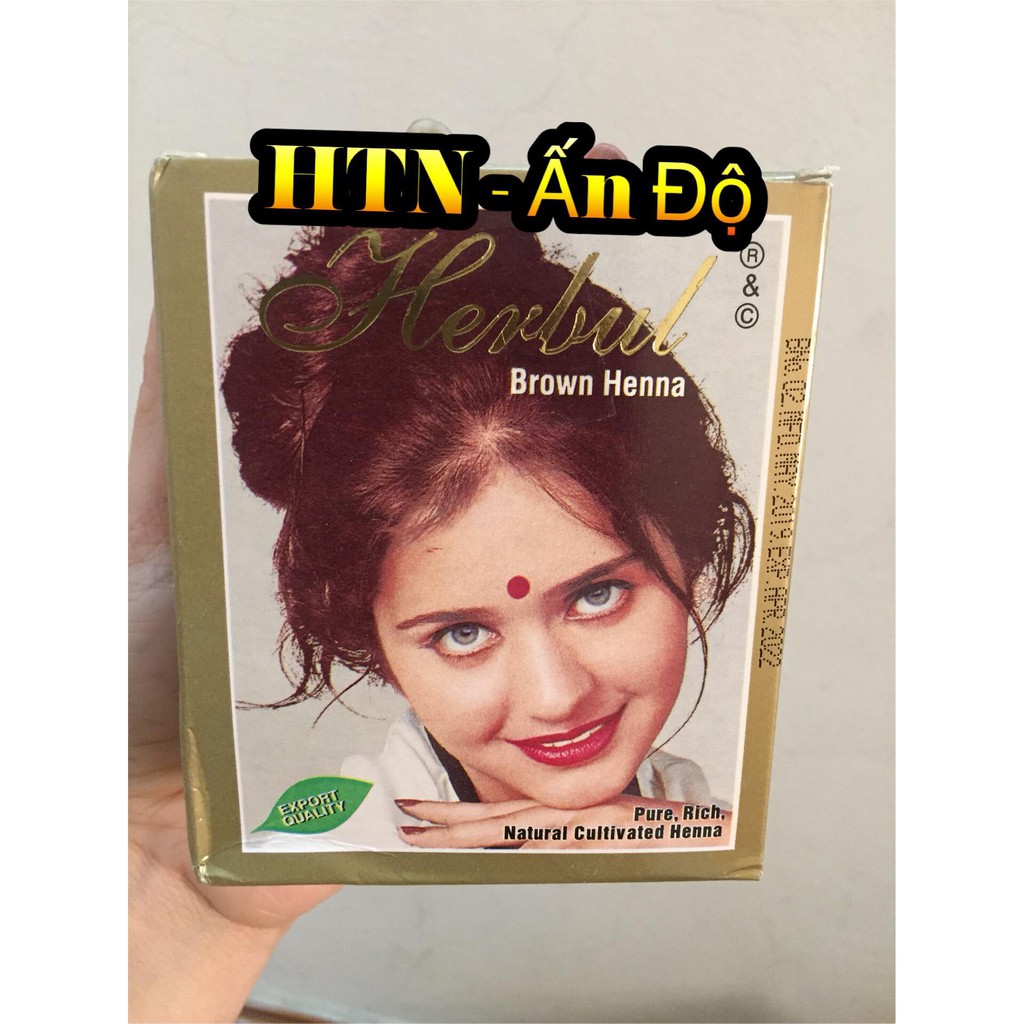 🌿🌾👨‍👨‍👧‍👧 BỘT LÁ NHUỘM TÓC - HERBUL HENNA 6 GÓI 60g🌿🌾👨‍👨‍👧‍👧