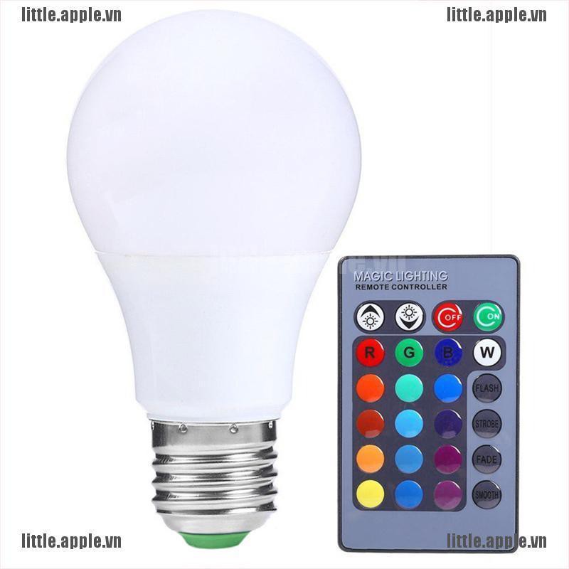 [Little] New E27 Dimmable RGB LED Light Color Changing Bulb with Remote Control 85-265V [VN]