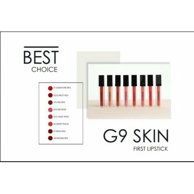 SON KEM LÌ G9 SKIN FIRST LIPSTICK - BEST CHOICE