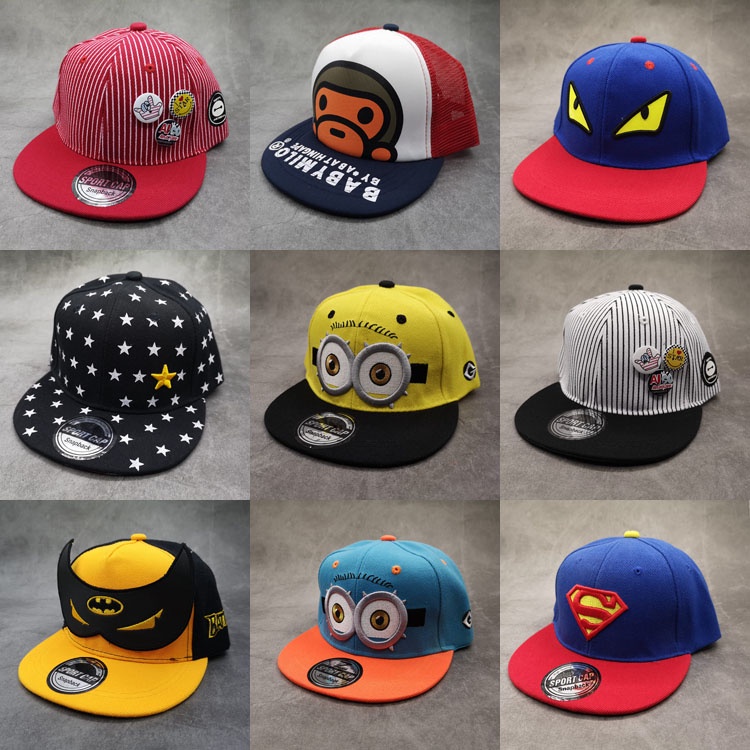 Mũ lưỡi trai chống nắng thêu hình Superman phong cách hip hop cho bé