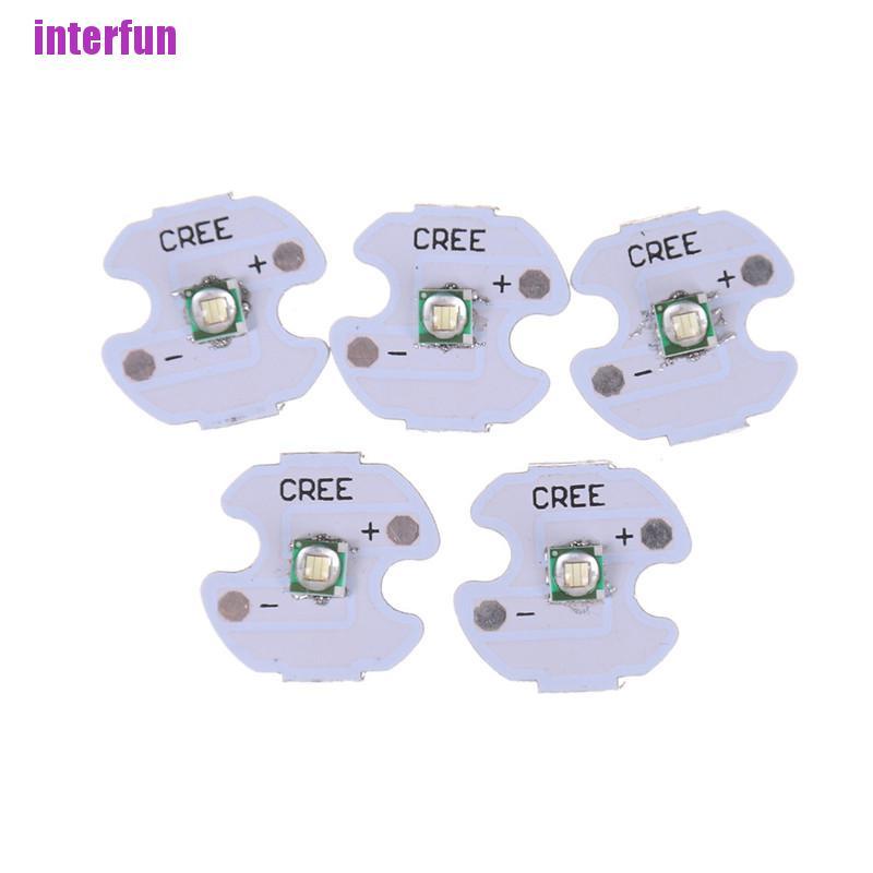 [Interfun1] 5Pcs High Power Cree Led Green Light Emitter Diode Chip With 16Mm 20Mm [Fun]