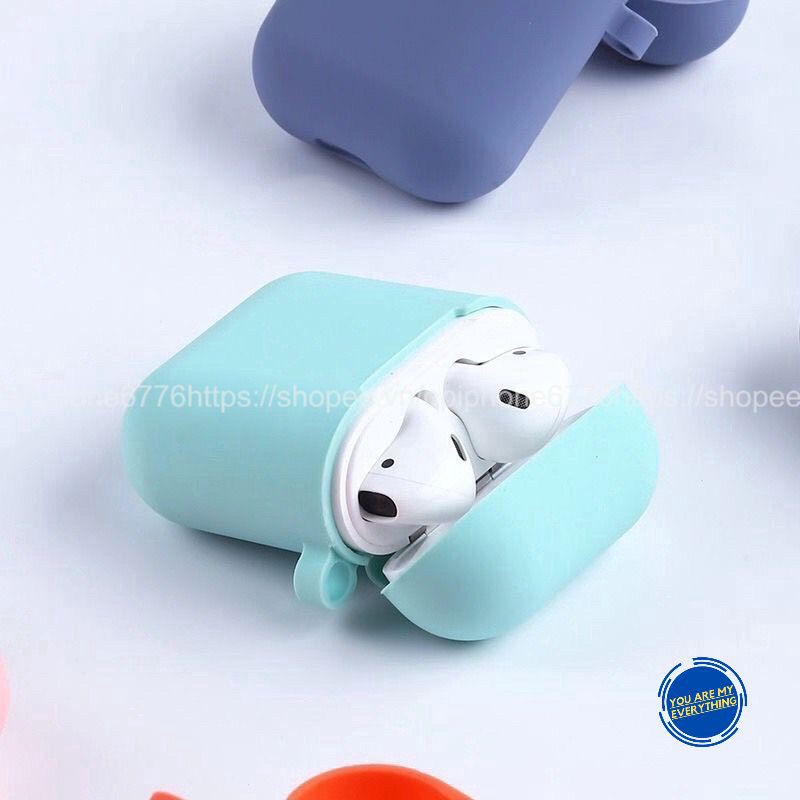 Túi đựng Airpods 1 &amp; 2 Trơn nhựa dẻo chống va đập