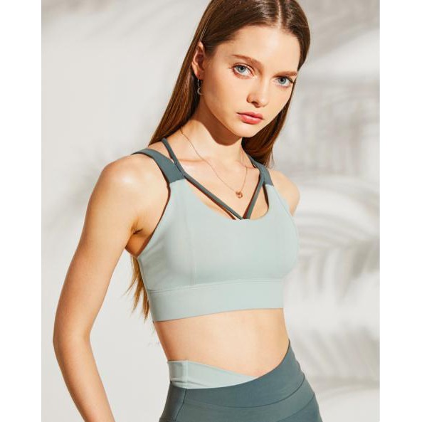 Áo bra yoga gym nữ đan dây lưng màu pastel [B351]