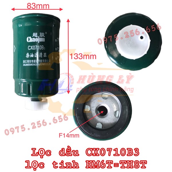 Lọc dầu CX0710B3 (F14) lọc tinh HM6T=TH8T lọc dầu ô tô phụ tùng Hùng Lỳ