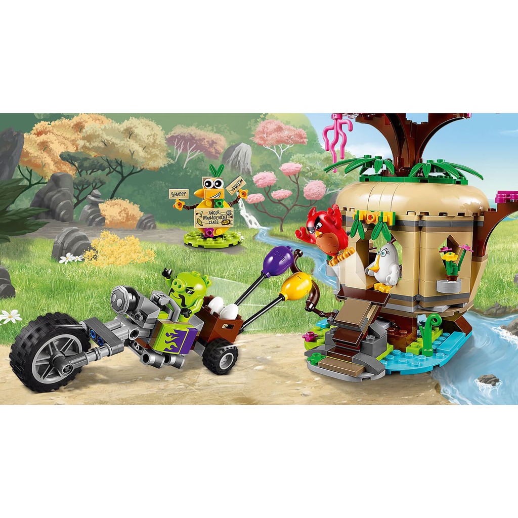 LEGO ANGRY BIRDS CHÍNH HÃNG - SIÊU TRỘM ĐỘT NHẬP HÒN ĐẢO TRỨNG - MÃ SP 75823