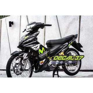 Tem Trùm Exciter 135 Monvistar trắng đen