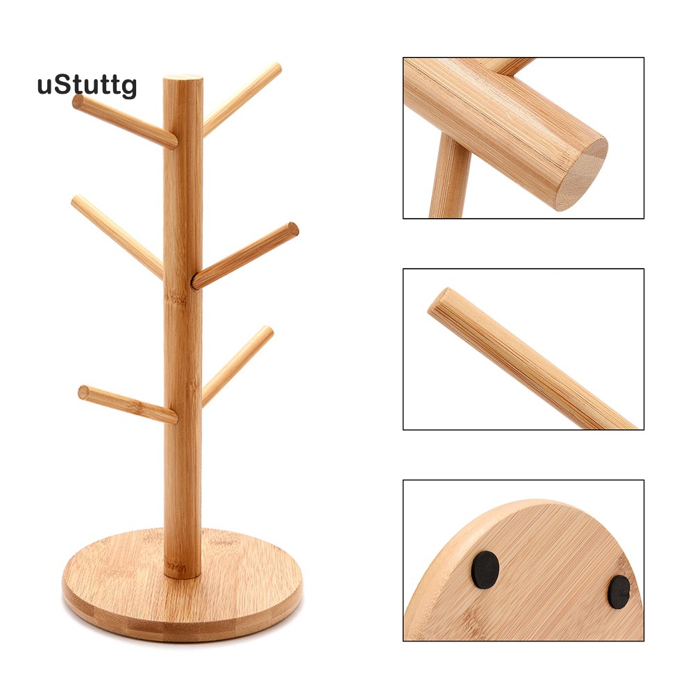 Giá treo ly bằng gỗ hình cái cây độc đáo