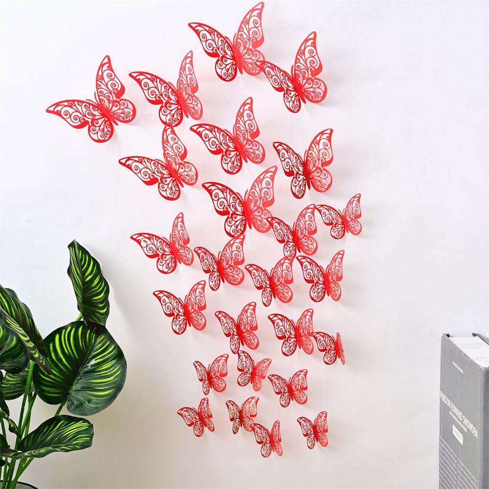 Set 12 Sticker Dán Tường Hình Bướm 3D