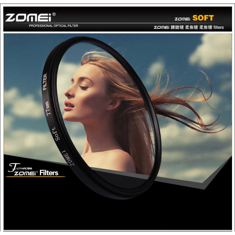 Filter kính lọc Zomei walking way soft focus tạo hiệu ứng mờ ảo cho ống kính lens máy ảnh