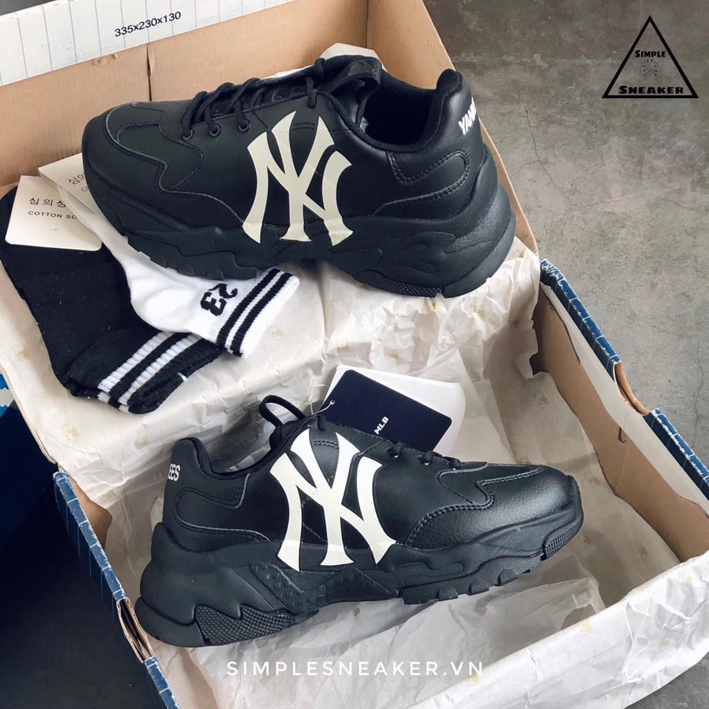 Giày MLB Chính Hãng FREESHIP Chunky LA Chính Hãng- Giày Bóng Chày Boston Hàn Quốc Đế Cao 6cm Tôn Dáng - Simple Sneaker