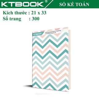 Sổ ghi chép Kế Toán KTBOOK bìa cứng ruột giấy in caro cao cấp size 21 x 33 cm Khổ Lớn 300 trang
