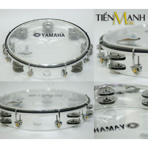 [Tặng Khoá Chỉnh] Trống Gõ Bo lắc tay và Bao đựng Lục Lạc Tambourine Yamaha MT6-102 (Trống chơi nhạc chế gõ po - Xipo)