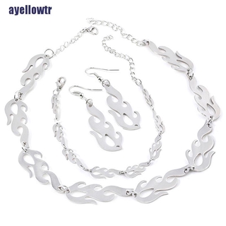 Vòng Tay Kim Loại Mặt Hình Ngọn Lửa Phong Cách Hip Hop