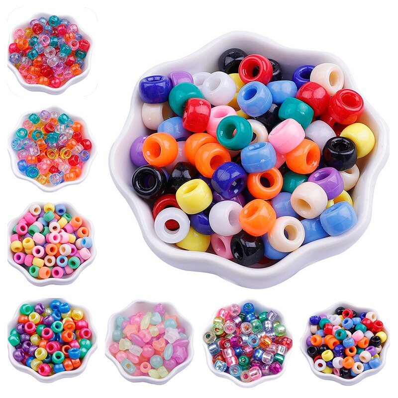 Set 100 hạt đường acrylic dùng làm trang sức phụ kiện vòng tay thủ công