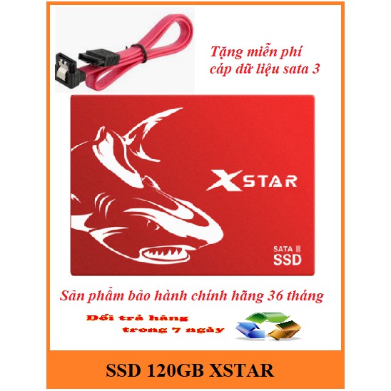 Ổ cứng SSD 120GB XSTAR SATA3 Drive 2.5'' Sequential Read 550MB/s - Red