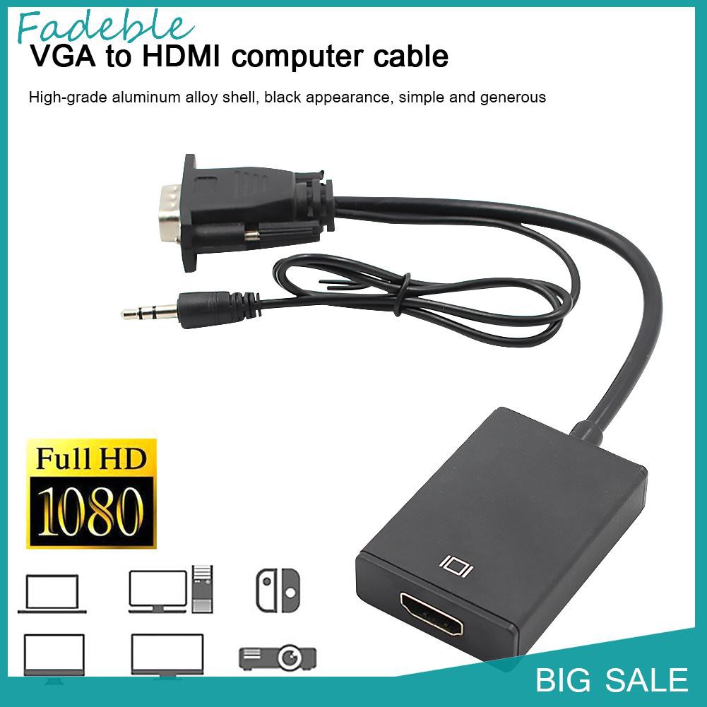 Bộ Chuyển Đổi Vga Đầu Đực Sang Hdmi Đầu Cái 3.5mm