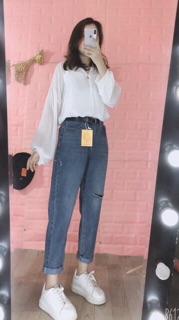 Quần baggy jeans rách