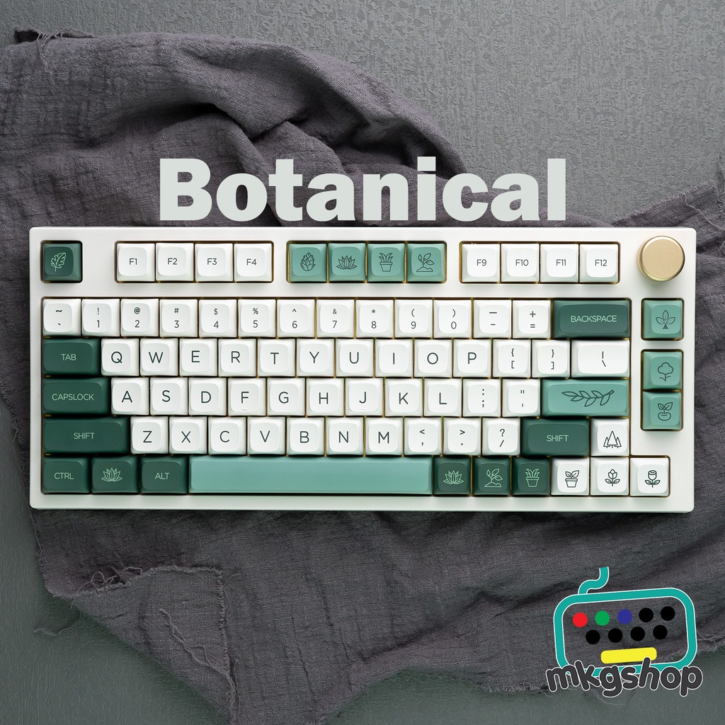 Keycap XDA Botanical nhựa PBT kiểu in dyesub, 138 nút bàn phím cơ