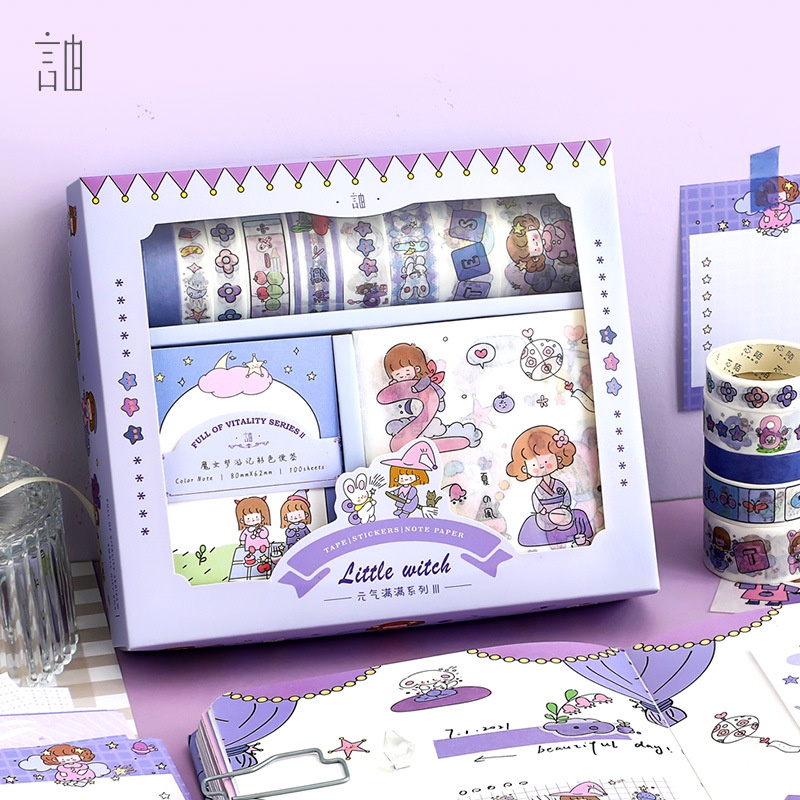 Set 120 Miếng Dán Trang Trí Sổ Tay Họa Tiết Dễ Thương